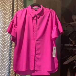 French Connection dark pink blouse NWT